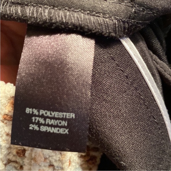 WHBM Slim Ankle Length Black Dress Pants Tuxedo Stripe  8 - Picture 10 of 10